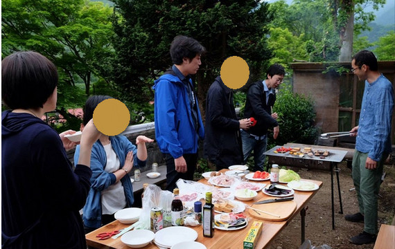 バーベキューとオフ会参加者