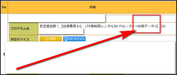 台湾データの案件詳細